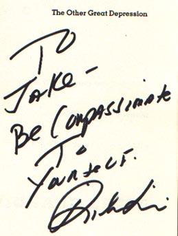 Richard Lewis (actor/comedian) - Autographed book at Borders book signing - January 22,&nbsp; 2001