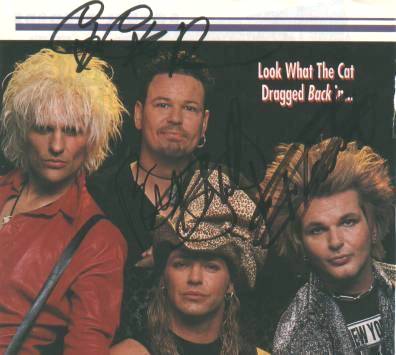 Page From Metal Edge Magazine Autographed By All Four Members Of Poison - 1999