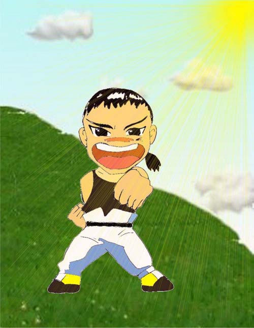 chibi, fighting wufei!