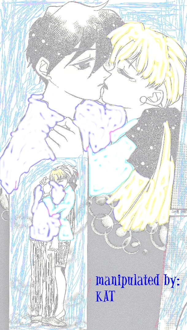 This is a manipulated image. It was originally black and white dojinshi, then kat colored it in!