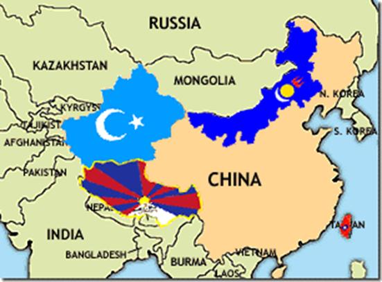 Map of Separatist Movements in China