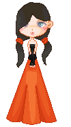 Here's my eighth base doll. It's just so...wierd. Another insane thing that came into my head, one of my first attempts at a formal outfit.--Izzy