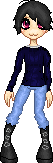 Yay! I made an emo boy! When I looked at the base, it looked like a guy, so I just took the chest in a bit, and voila! Instant sex change!--Leela