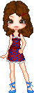 Anyways...it's Hermione Granger from Harry Potter! H.P geeks, untie! Err...unite. Her hair is so weird. I'm not quite sure if I like it yet...but I know one thing! I'm obsessed with patterns! I want her shoes.--Leela