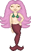 I love dolling mermaids, but I think the most fun was had on this doll when I did the hair! Yarda yarda yarda
 --Madeline