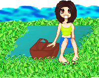 -Random and summery... Yay for picnics and badly drawn baskets. Lol! Cute base, first sitting doll in ages.
--Niz