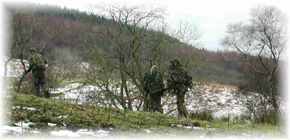 The sniper team head off.