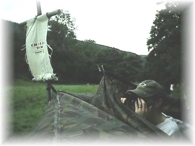 Scanning the horizon with binoculars......