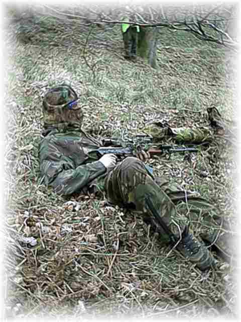 fall on your back to protect your gun...