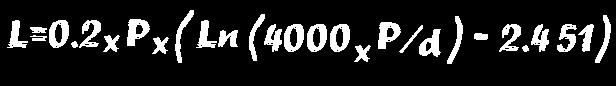 0.2*P*(Ln(4000*P/d)-2.451)