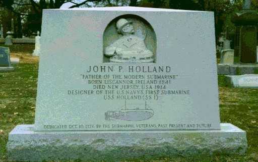 Photo of John Philip Holland Headstone