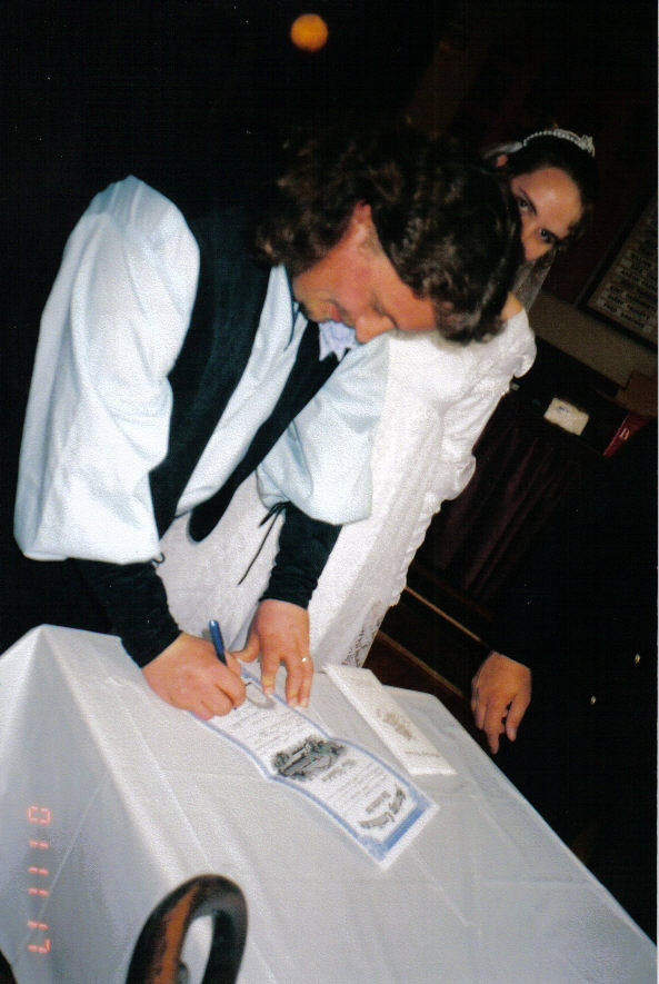 Signing The Marriage Liscense