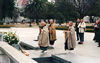 Buddhist monks praying.