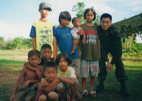 Playing with the villagers