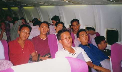on the plane back to Singapore, finally..
