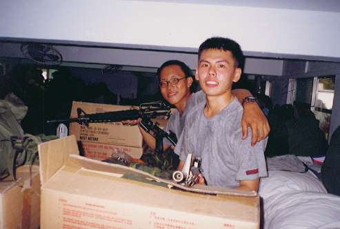 Shane and me in the bunk...
