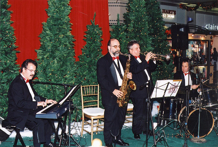 christmas celebration in the mall.