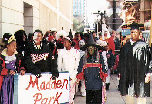 Halloween parade in swing..