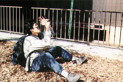 Kim taking a photo break..