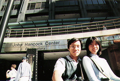 xx and yours truly below the observatory tower