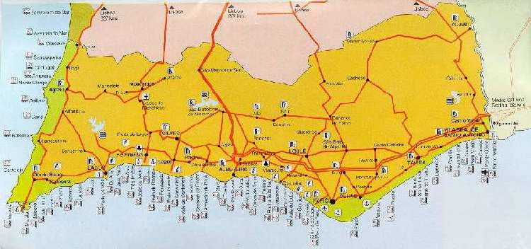 Mapa do Algarve