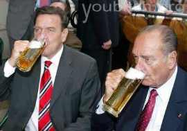[Chirac trinkt Bier - Schrder auch]