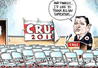 [Cruz dankt seinen Anhngern - Karikatur von Dave Granlund]