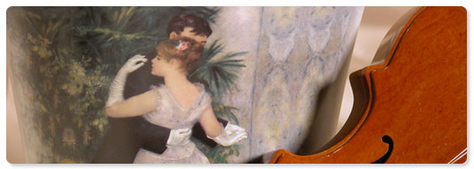 Photo of violin and picture