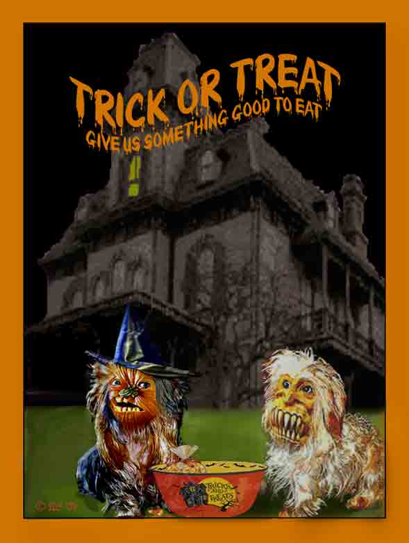 two scary dogs