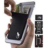 Phone Wallet - Cell Phone Stand - Adhesive Card Holder - Phone Pouch - Stick on Lycra Pocket by Gecko - Carry Credit Cards and Cash