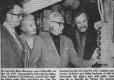 Gene with his father in the Commercial News Pressroom