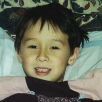 Sebastian in his bed, September of 2002