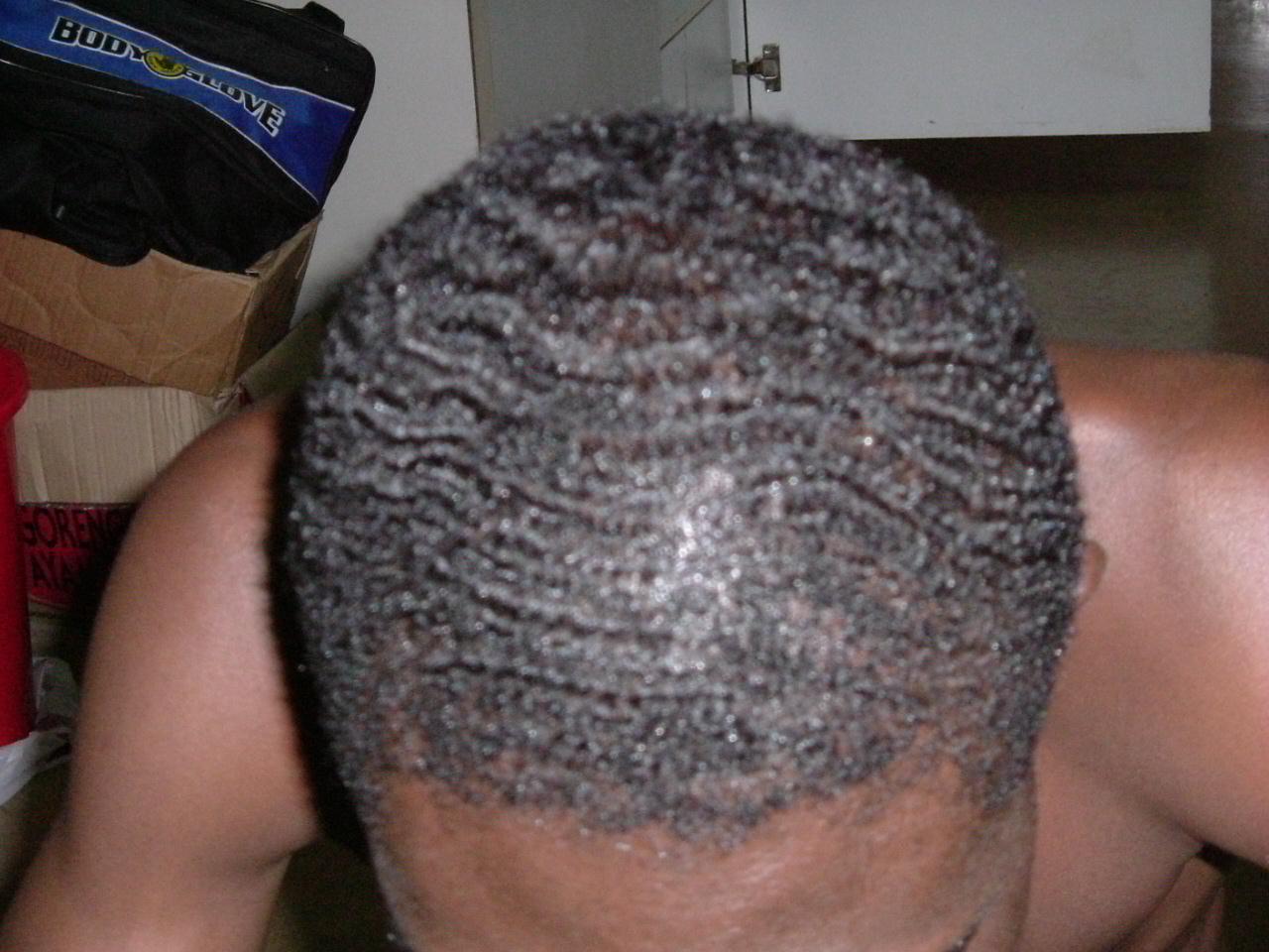 Hagan's hair style