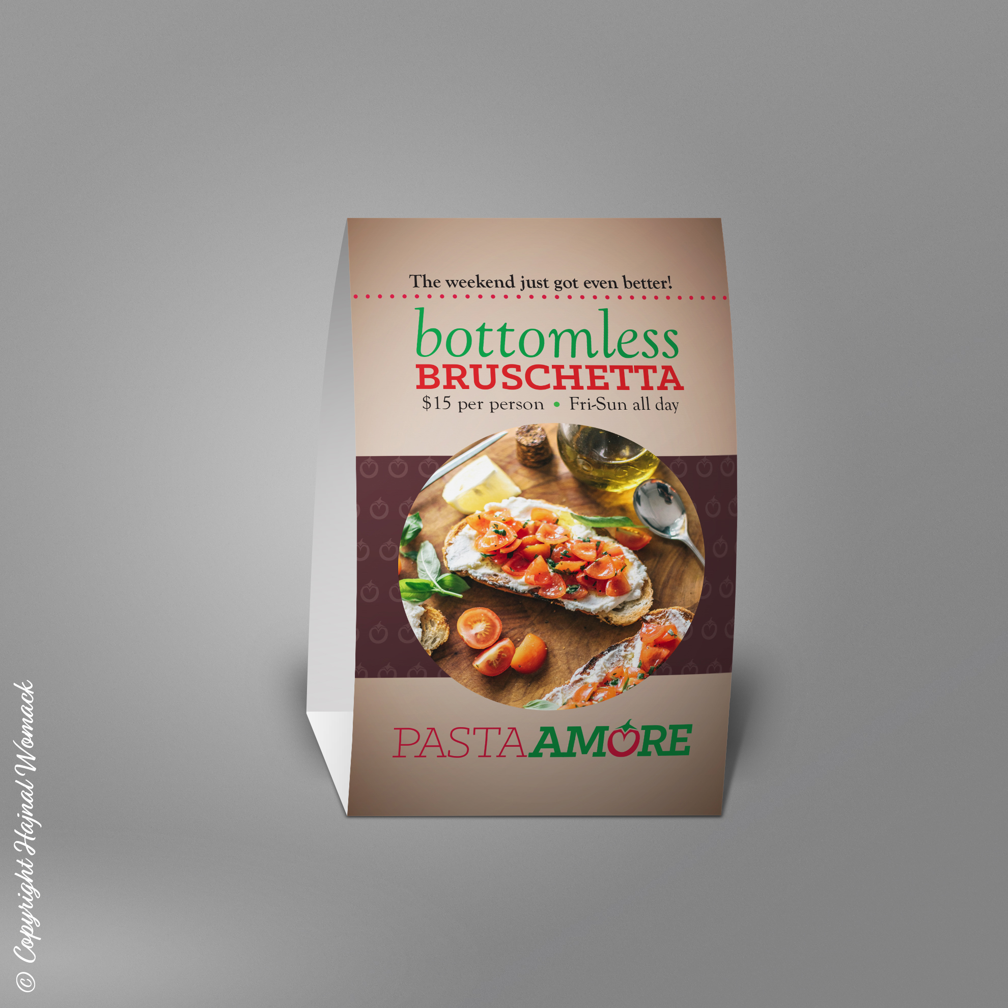 hajnal womack pasta amore table tent - © copyright hajnal womack 2019 all rights reserved