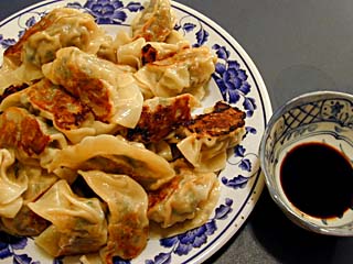 Sample of gyoza (not taken at Gyoza Center).