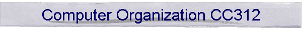 Computer Organization CC312
