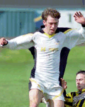 Ashley Brown in action against Gloucester