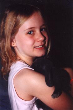 This is me, Haley, and my mini-lop rabbit, Harly