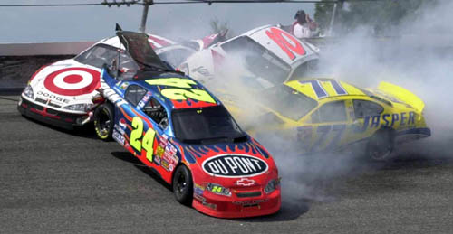 Jeff Gordon Wrecks Shocking!