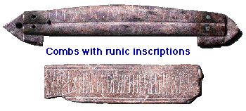 Combs with runic inscription