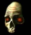 skull with glowing eyes
