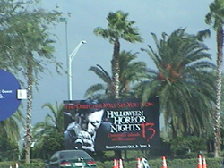Sign going into parking garage