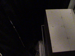 elevator shaft with walls