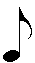 an eighth note - eine achtel Note