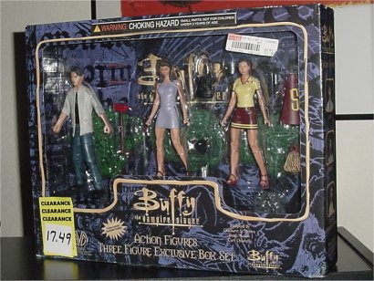 Xander, Cordelia and Cheerleader Cordelia action figures