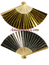 Hand Fans Gold & Silver