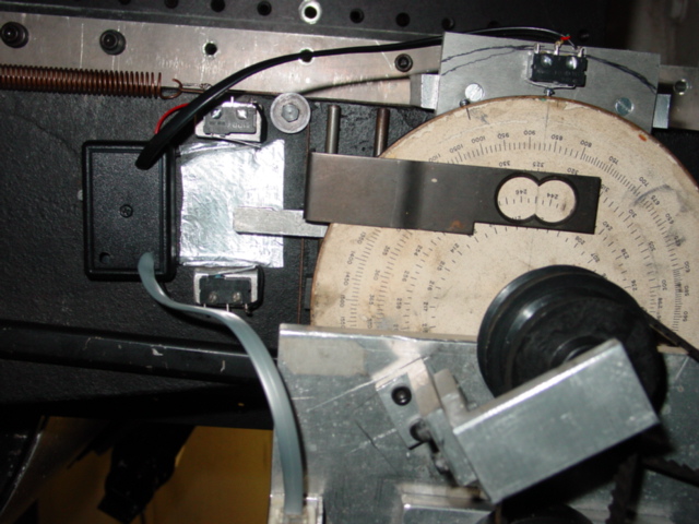 Wavelength dial on spectrometer