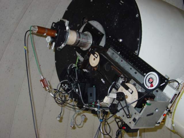 Back of telescope with filter system installed