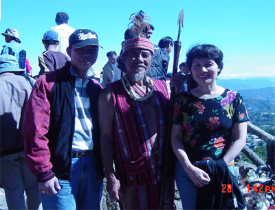 Mom and Dad with an Igorot at Minesview Park