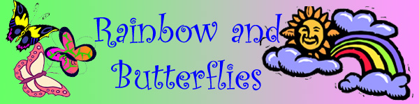 banner of the site: Rainbow and Butterflies